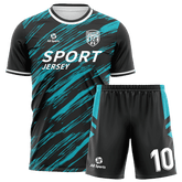 黒と青斜線ユニフォーム 昇華